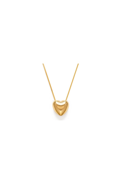 Puff Heart Pendant Necklace