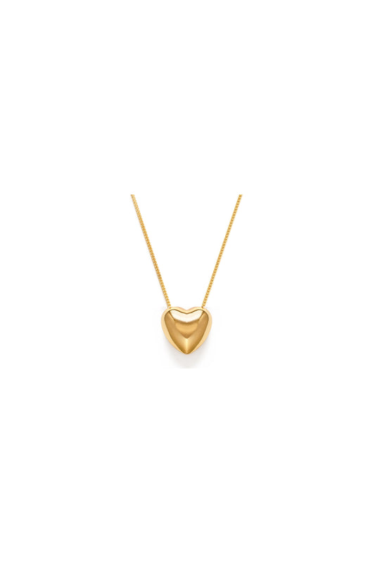 Puff Heart Pendant Necklace