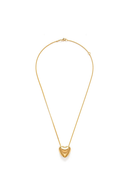 Puff Heart Pendant Necklace