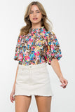 Puff Sleeve Floral Top