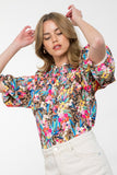 Puff Sleeve Floral Top