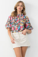 Puff Sleeve Floral Top