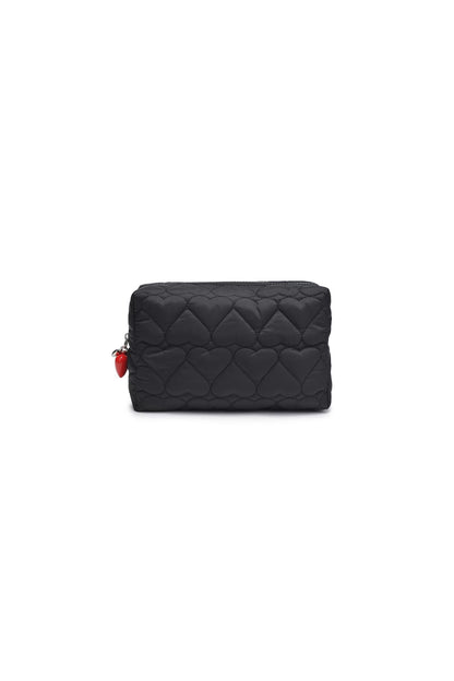 Pull My Heart Cosmetic Pouch Black