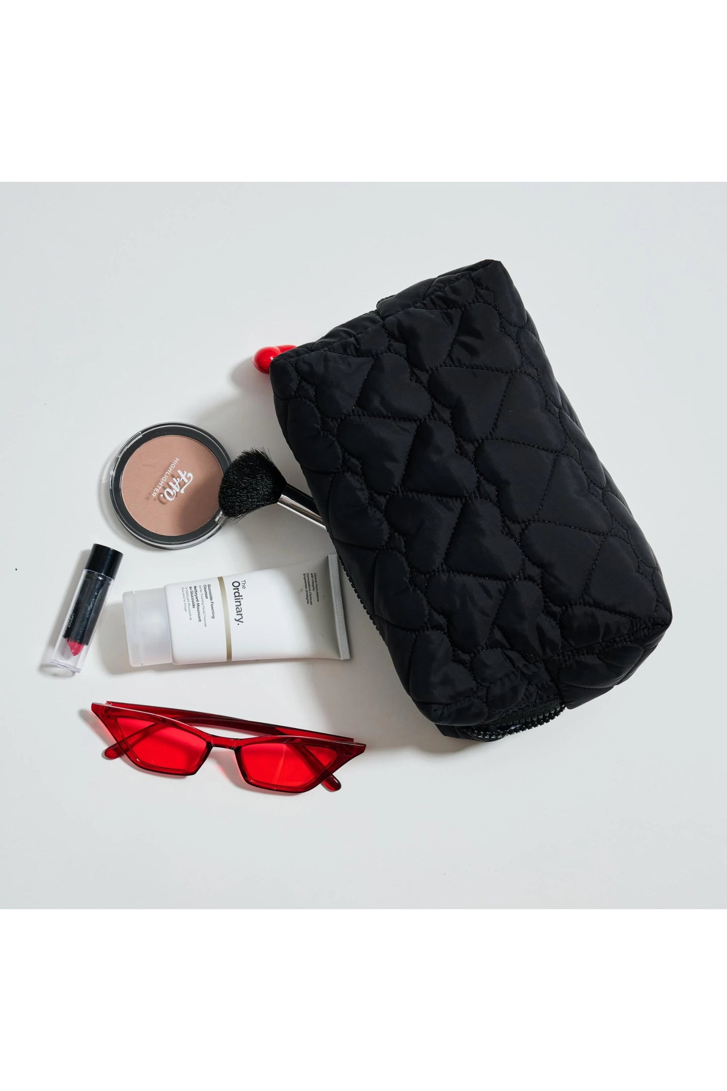 Pull My Heart Cosmetic Pouch Black