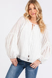 Raglan Bubble Sleeve Top