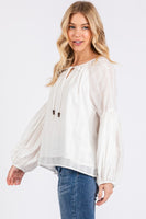 Raglan Bubble Sleeve Top