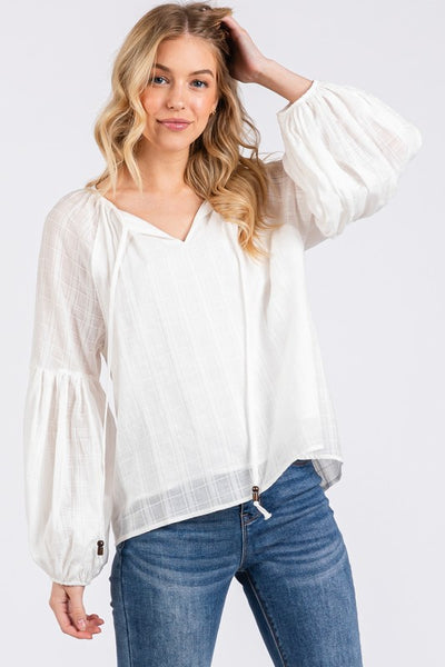 Raglan Bubble Sleeve Top