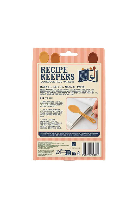 Recipe Keepers Cookbook Page Markers