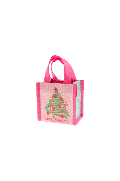 Recycled Tiny Gift Bag Merry and Bright