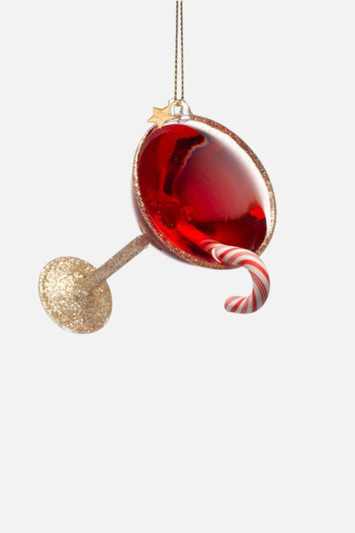 Red Christmas Cocktail Ornament