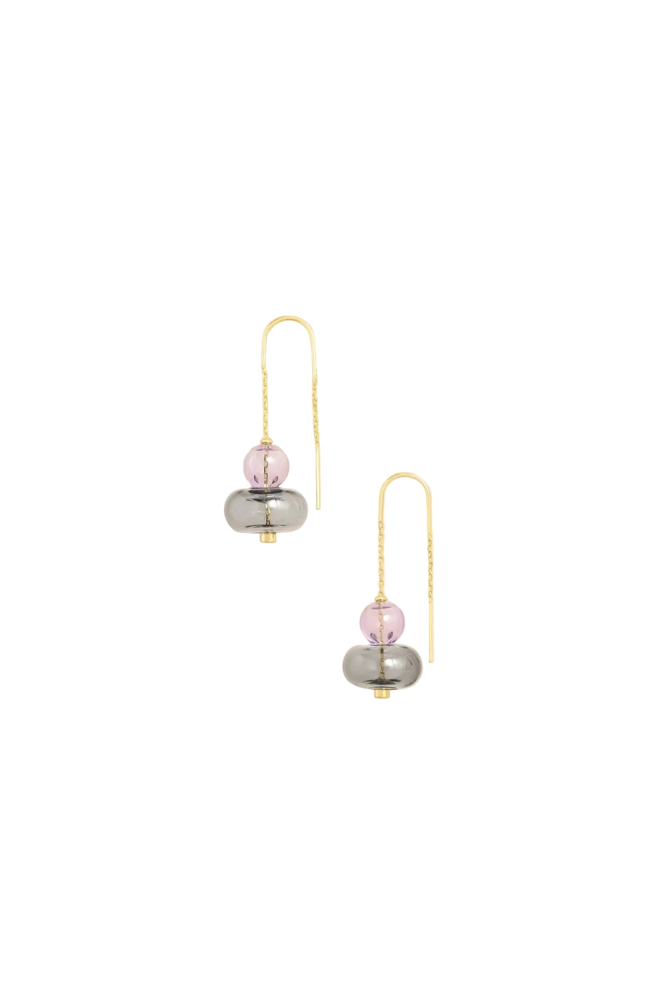 Refined Glass Stacked Threader Lavender/Smoke