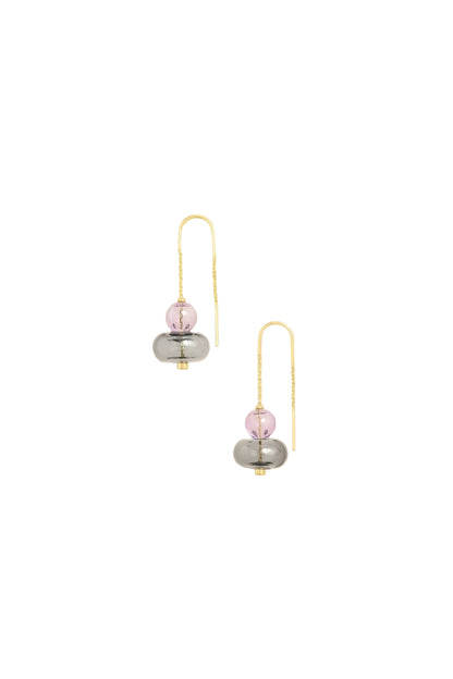 Refined Glass Stacked Threader Lavender/Smoke