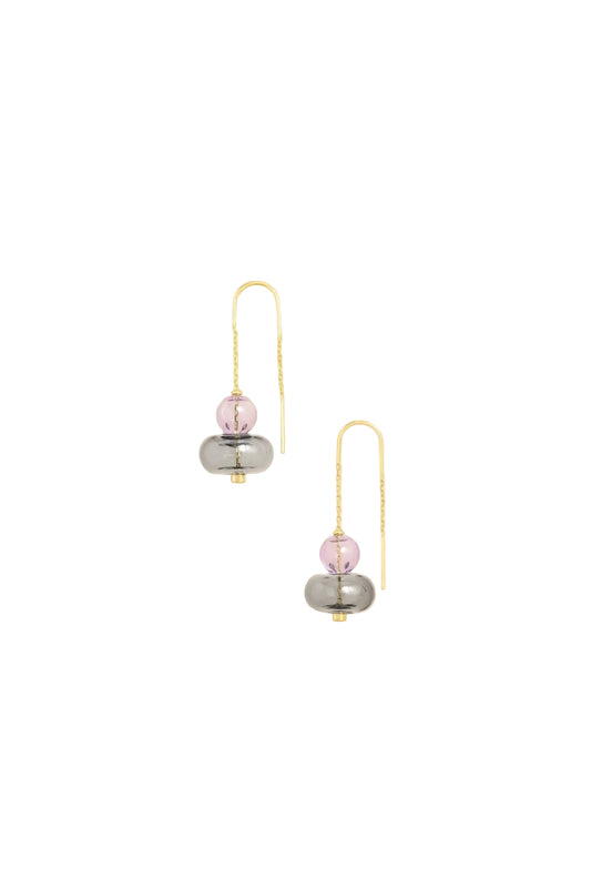 Refined Glass Stacked Threader Lavender/Smoke
