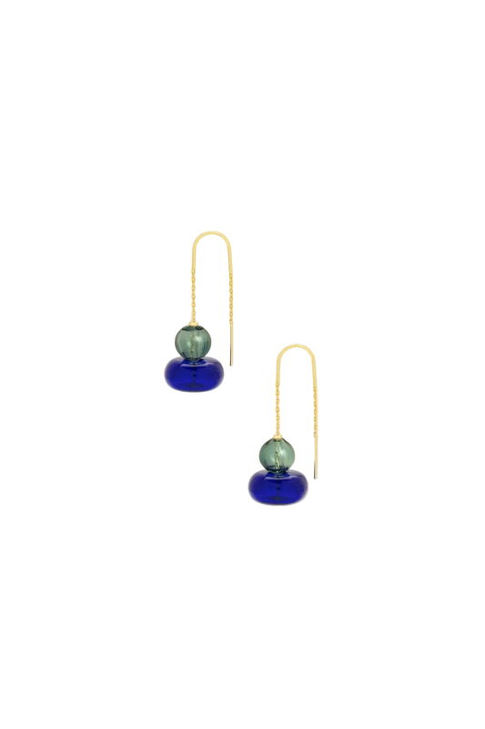 Refined Glass Stacked Threader Teal/Blue