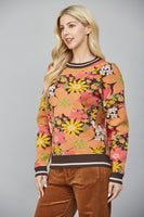 Retro Floral Sweater