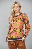 Retro Floral Sweater