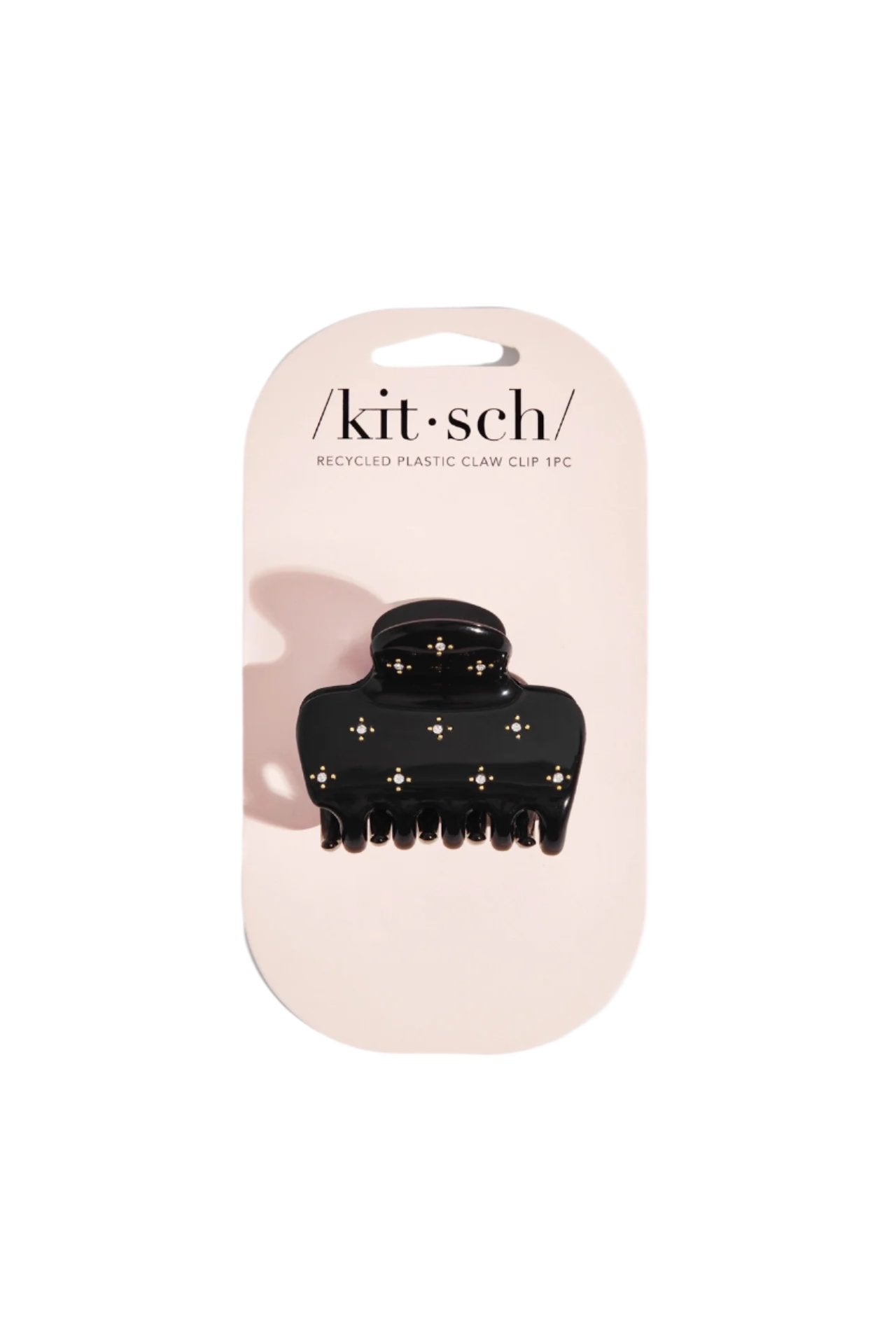 Black Rhinestone Puffy Claw Clip