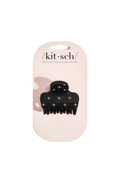 Black Rhinestone Puffy Claw Clip