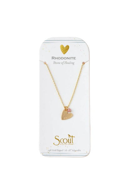 Rhodonite Intention Charm Necklace