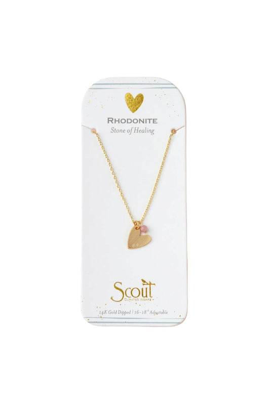 Rhodonite Intention Charm Necklace