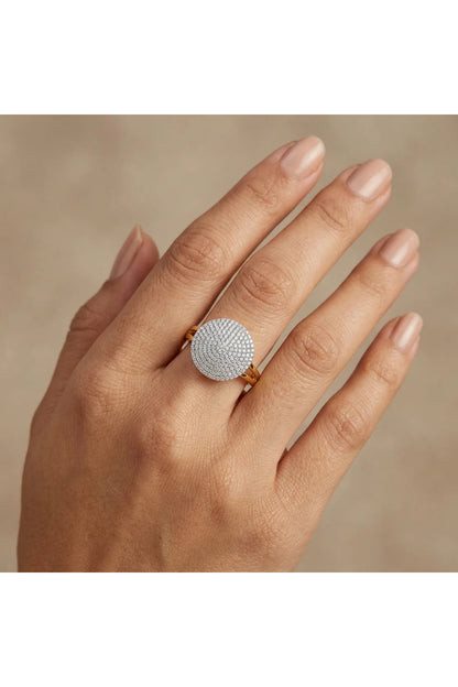 Right Round Statement Ring Gold