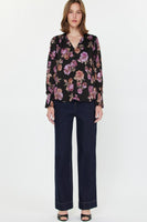 Romantic Rose V-Neck Blouse