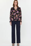 Romantic Rose V-Neck Blouse