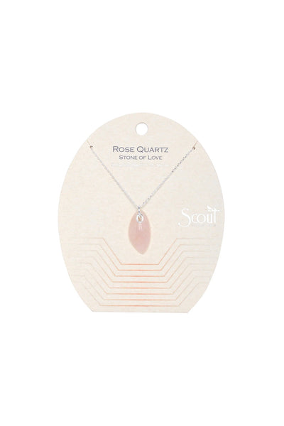 Rose Quartz Organic Stone Necklace