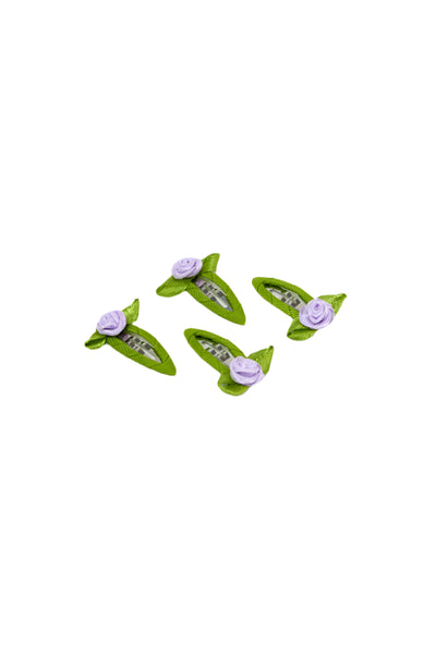 Rosette Snap Clips in Lilac
