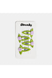 Rosette Snap Clips in Lilac