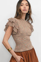 Rowe Flutter Sleeve Knit Top