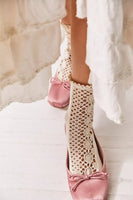 Ivory Rubies Crochet Socks