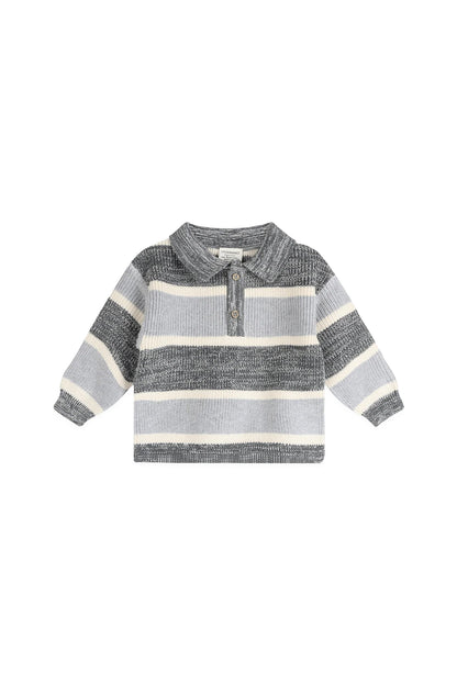 Rugby Stripe Polo Knit Baby Pullover & Pants Set
