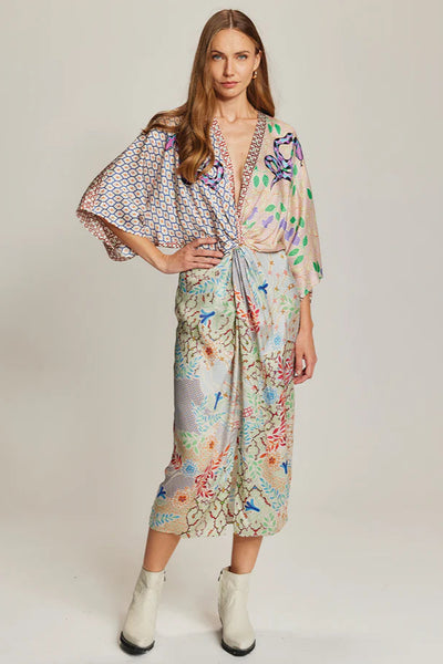 Camila Shipibo Twisted Midi Dress