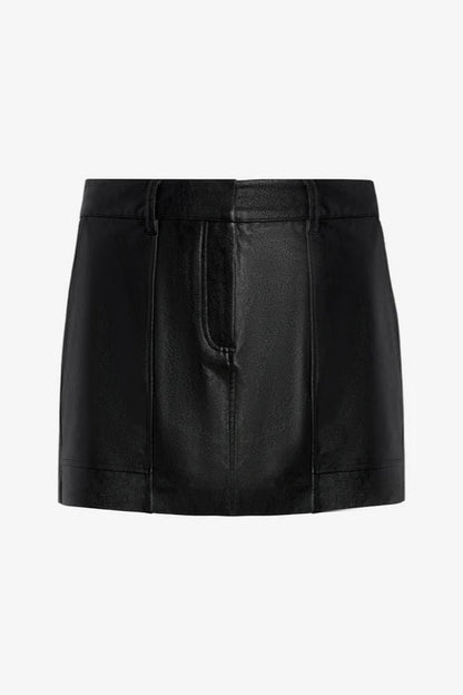 Faux Leather Utility Micro Skirt