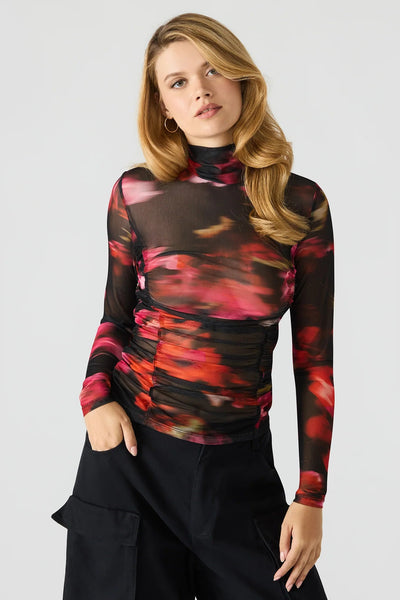 Taylore Floral Sheer Top