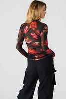 Taylore Floral Sheer Top