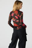 Taylore Floral Sheer Top