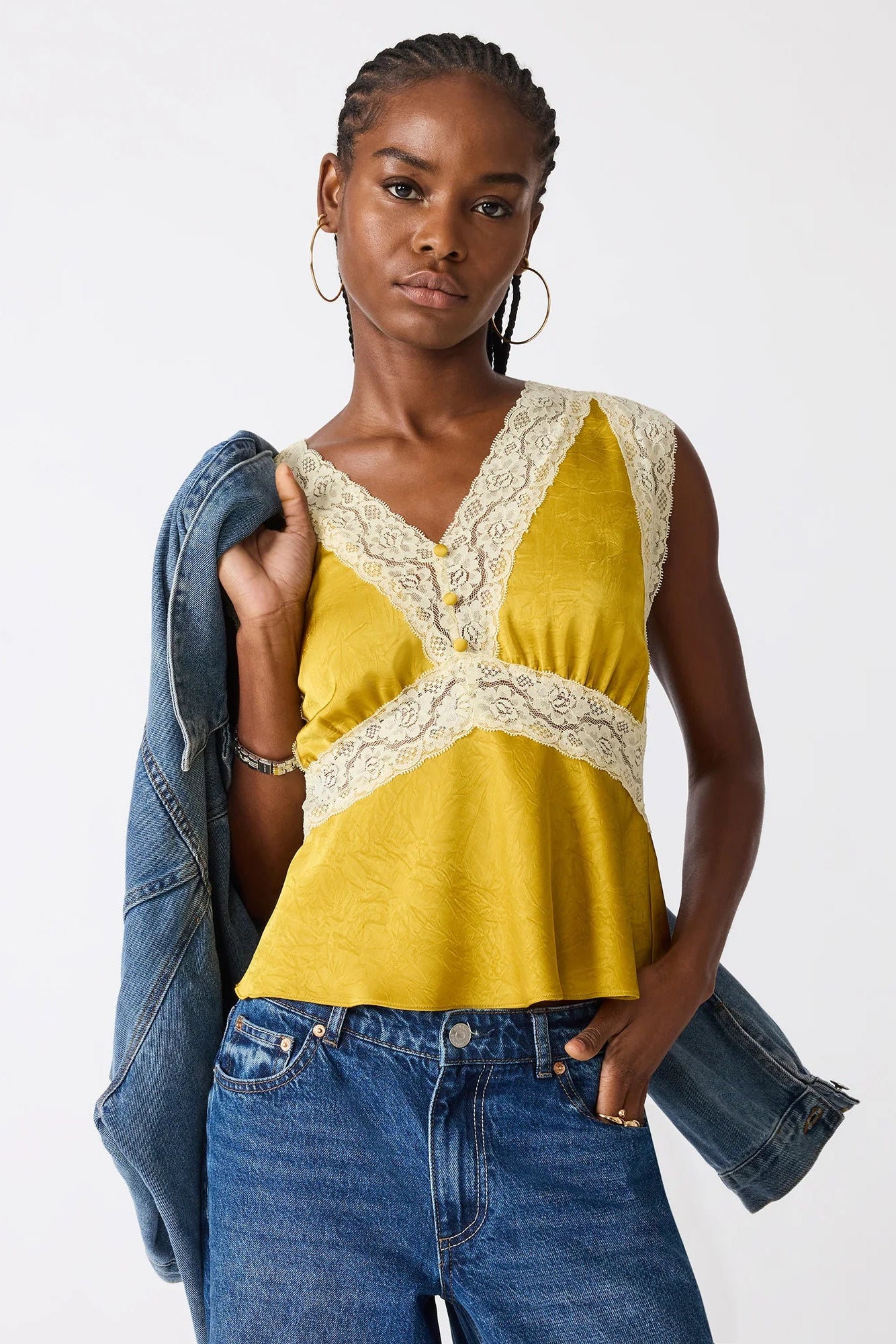 Elinor Sleeveless Lace Detail Top