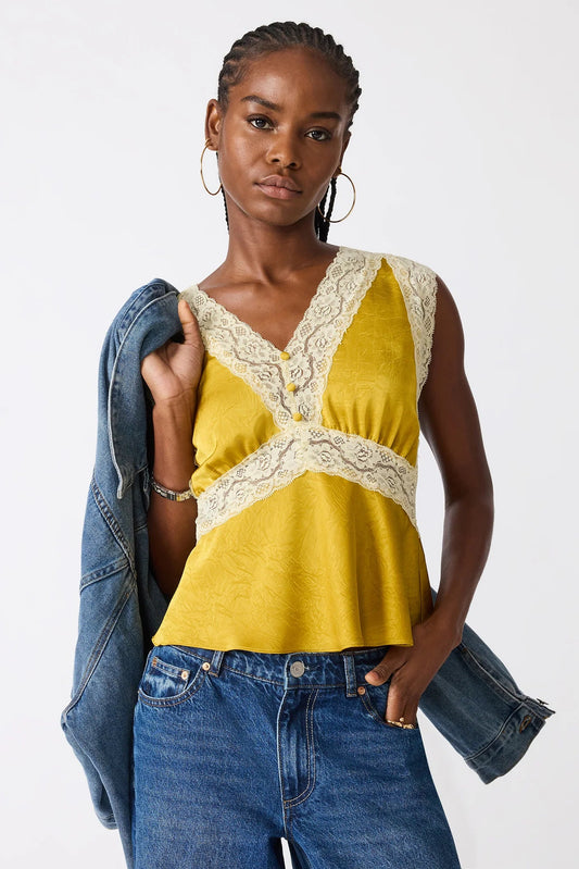 Elinor Sleeveless Lace Detail Top