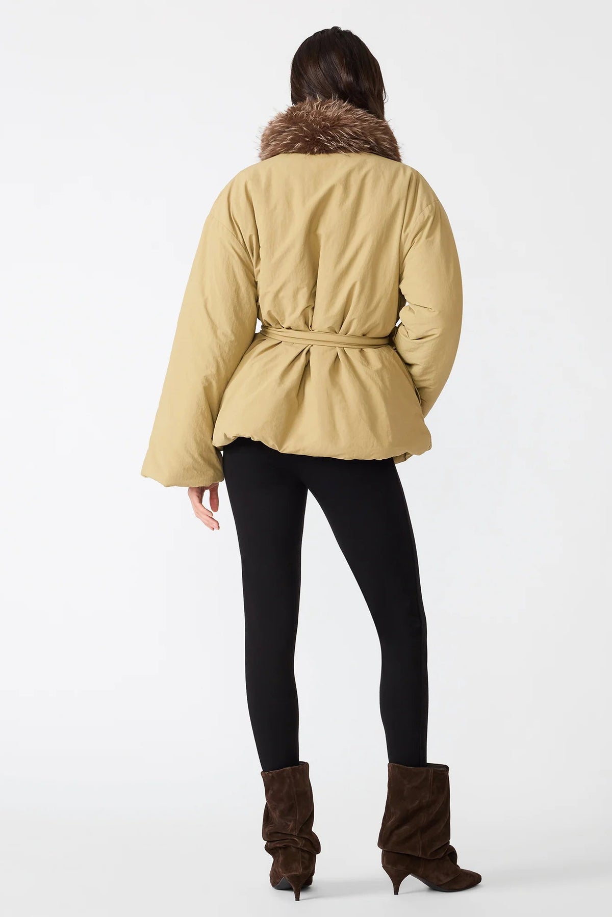 Millarca Faux Fur Collar Jacket