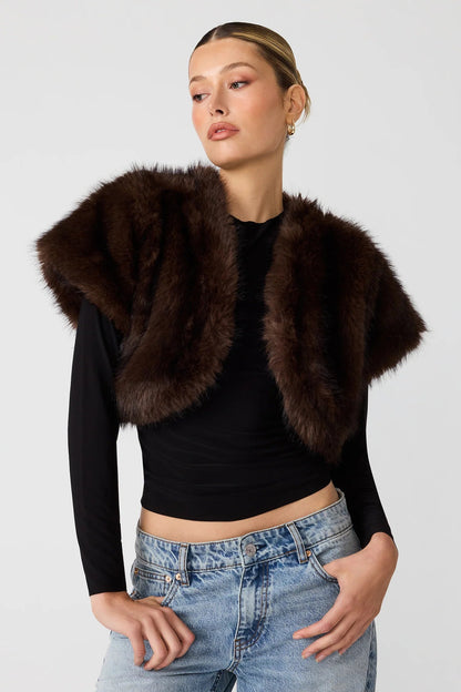 Jalen Faux Fur Bolero