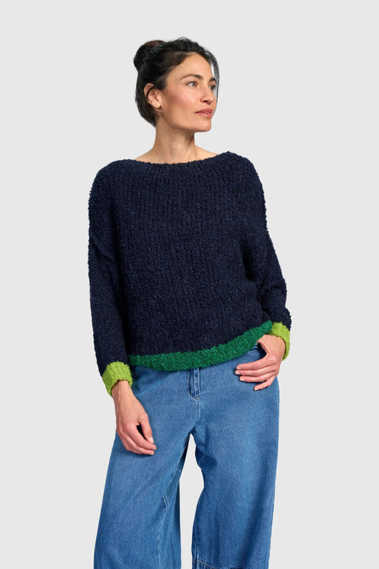 Riff Boucle Sweater Midnight
