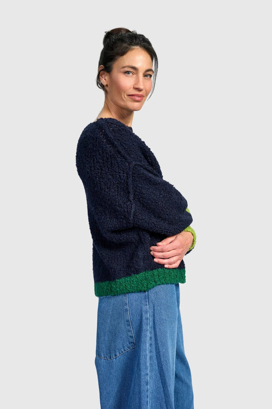 Riff Boucle Sweater Midnight