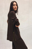 Sable Luxe Mock Neck Top