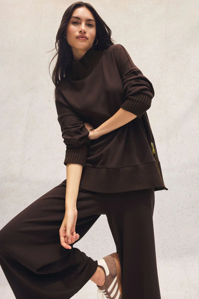 Sable Luxe Mock Neck Top