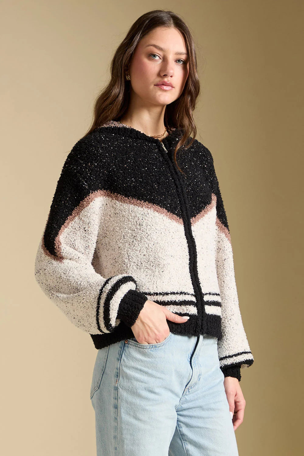 Azure Zip-Up Hoodie Sweater
