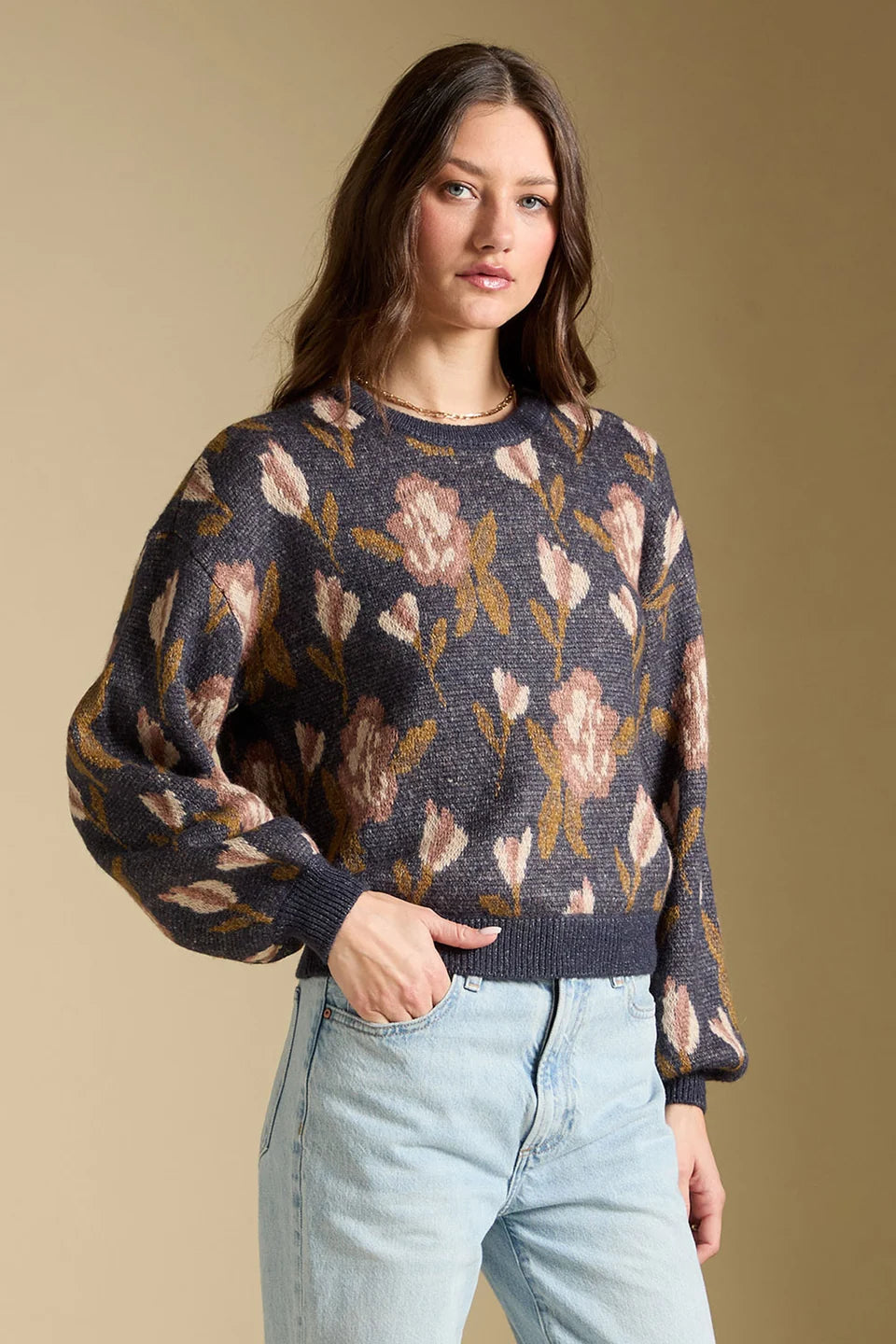 Ronnie Botanical Print Sweater