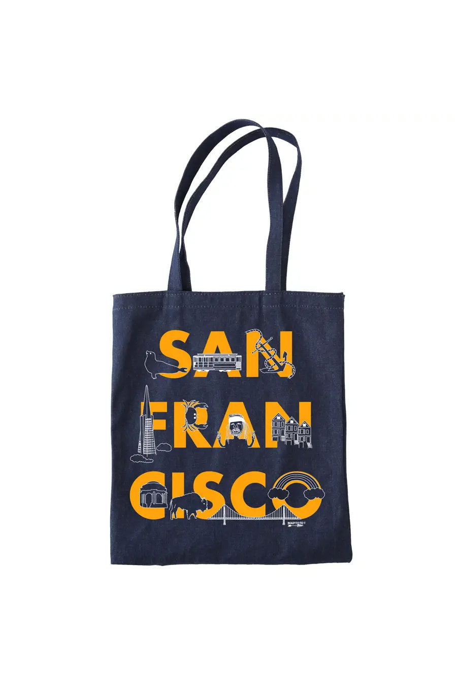 San Francisco Font Denim Tote