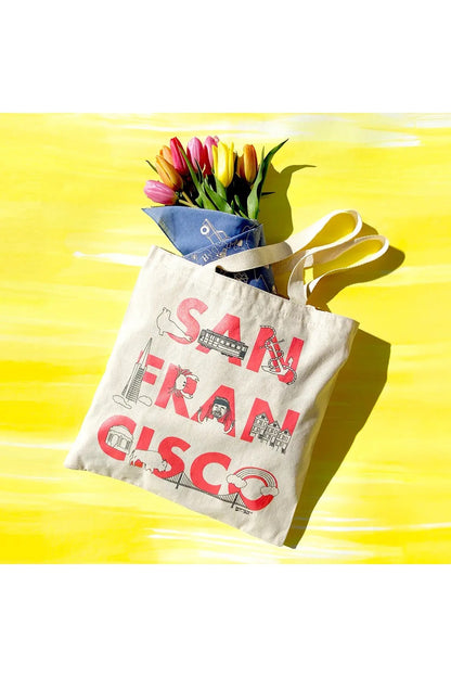 San Francisco Font Grocery Tote